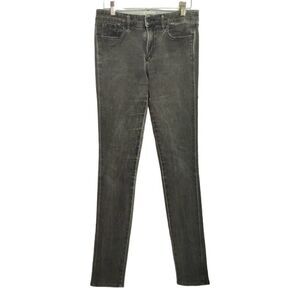 Habitual Eve Hi Rise Skinny Coated Jeans Stretchy Sz 27 Gray Black Licorice